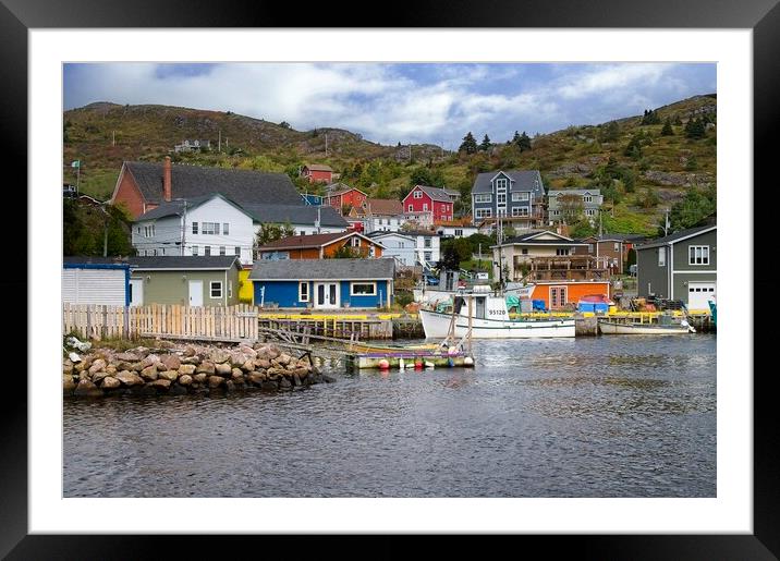 Newfoundland Fishing Village  Framed Mounted Print by Martyn Arnold