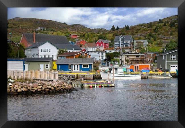 Newfoundland Fishing Village  Framed Print by Martyn Arnold