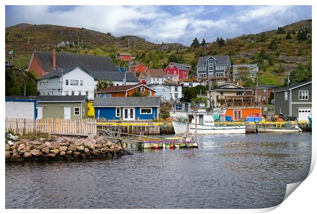 Newfoundland Fishing Village  Print by Martyn Arnold