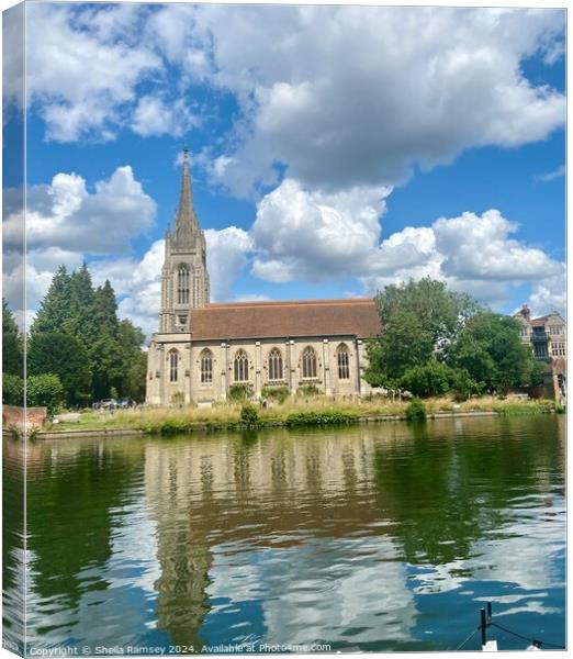 The church at Marlow Canvas Print by Sheila Ramsey