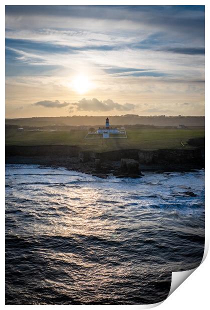 Souter Lighthouse Print by Apollo Aerial Photography