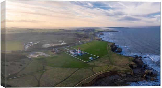 Souter Lighthouse Canvas Print by Apollo Aerial Photography