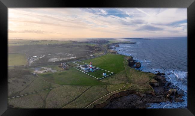 Souter Lighthouse Framed Print by Apollo Aerial Photography