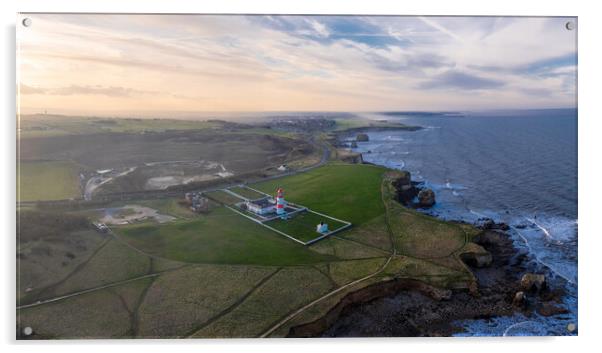 Souter Lighthouse Acrylic by Apollo Aerial Photography