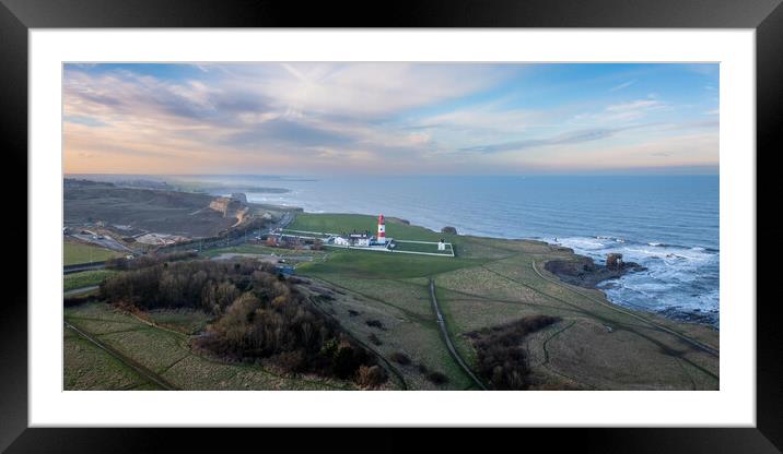 Souter Lighthouse Framed Mounted Print by Apollo Aerial Photography