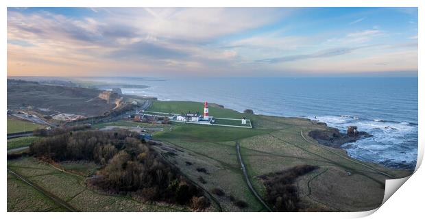 Souter Lighthouse Print by Apollo Aerial Photography