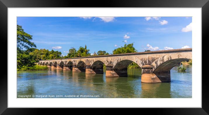 The Old French Railway Bridge Framed Mounted Print by Margaret Ryan