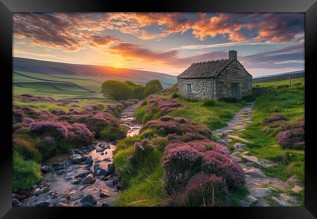 Yorkshire Dales Landscape Framed Print by T2 