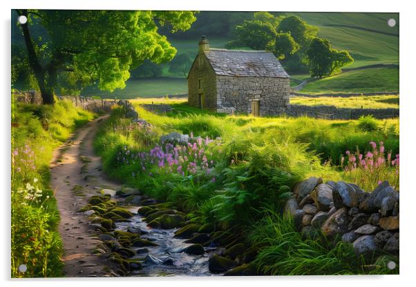 Yorkshire Dales Landscape Acrylic by T2 
