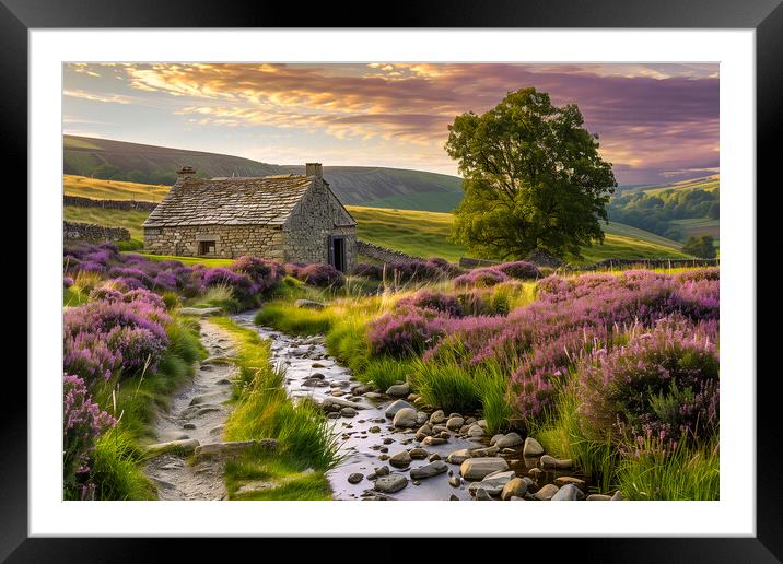 Yorkshire Dales Landscape Framed Mounted Print by T2 