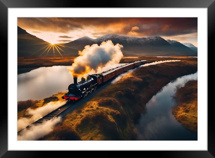 Highlands Steam Train Framed Mounted Print by Picture Wizard