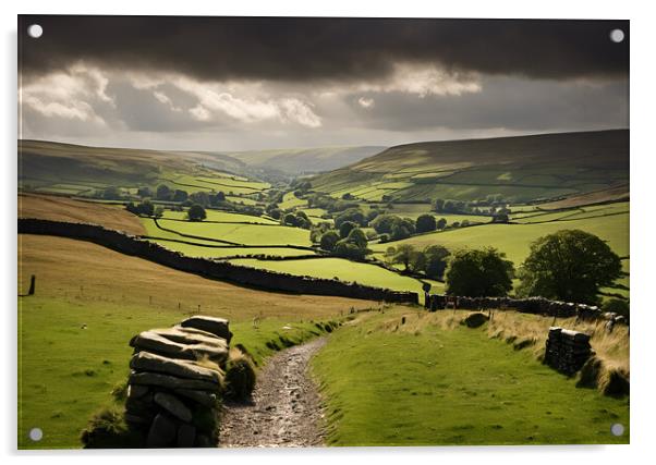 Yorkshire Dales Acrylic by Picture Wizard