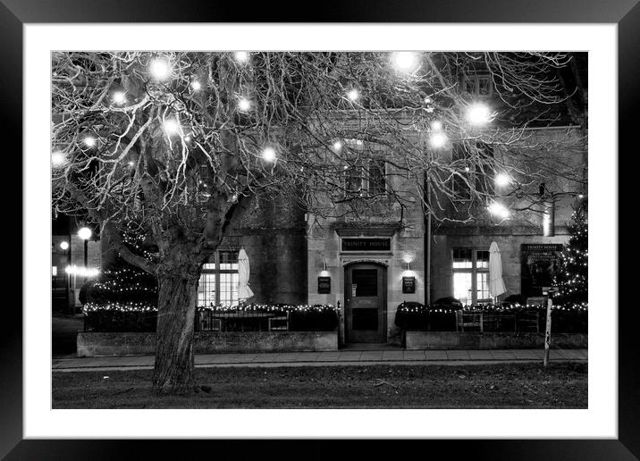 Broadway Christmas Lights Cotswolds Worcestershire Framed Mounted Print by Andy Evans Photos