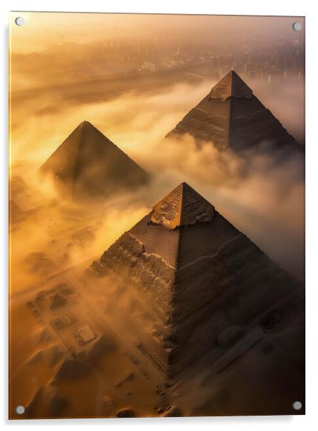 Giza Pyramids Ancient Egypt Acrylic by T2 