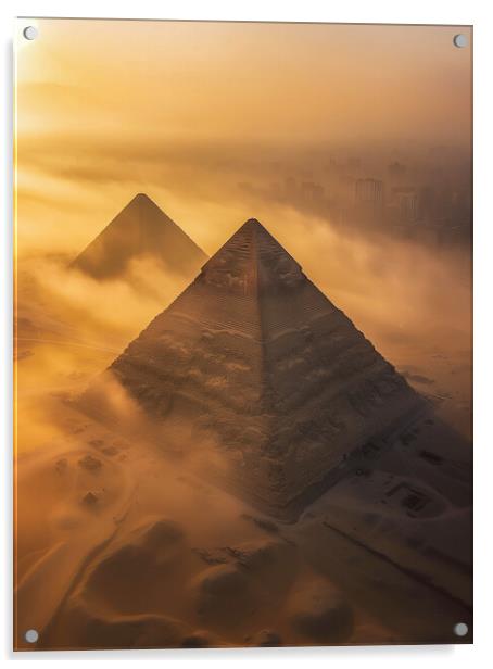 Giza Pyramids Ancient Egypt Acrylic by T2 