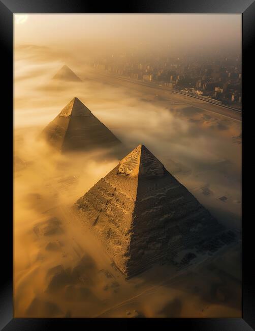 Giza Pyramids Ancient Egypy Framed Print by T2 
