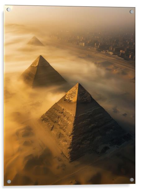 Giza Pyramids Ancient Egypy Acrylic by T2 