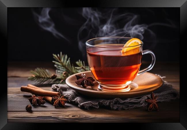 A delicious cup of hot tea. Framed Print by Michael Piepgras