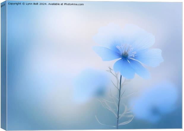 Blue Flower Canvas Print by Lynn Bolt