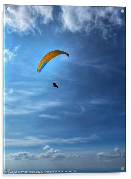 Paragliding Acrylic by Philip Teale