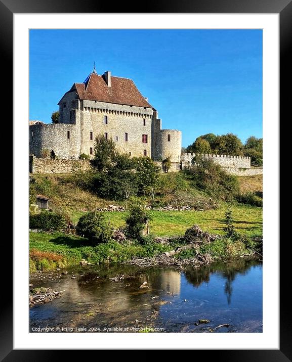 French medieval castle Framed Mounted Print by Philip Teale