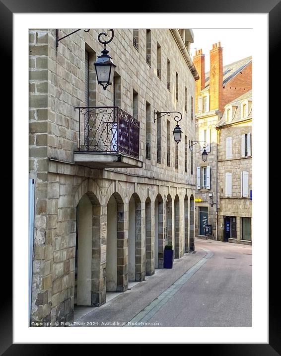 Street in Brive, France Framed Mounted Print by Philip Teale