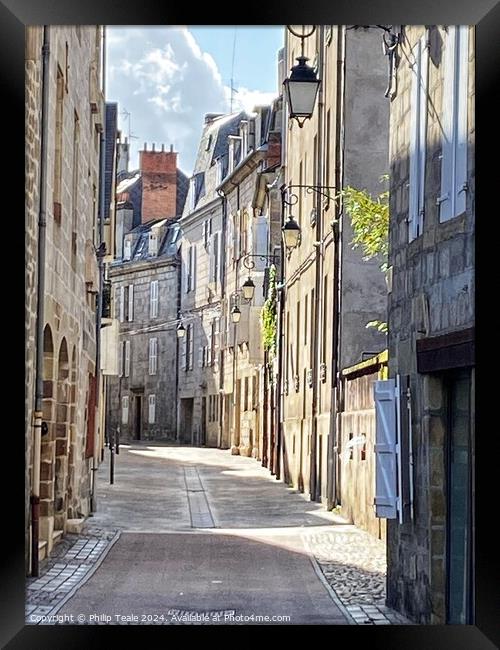Outdoor street Framed Print by Philip Teale
