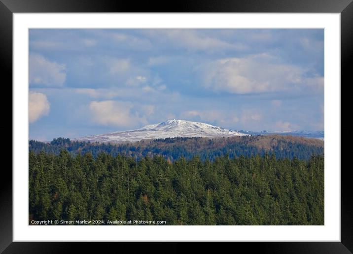 Clee Hill in Shropshire Framed Mounted Print by Simon Marlow