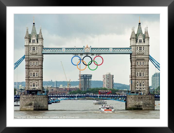 Tower Bridge 2012 Framed Mounted Print by Peter Towle