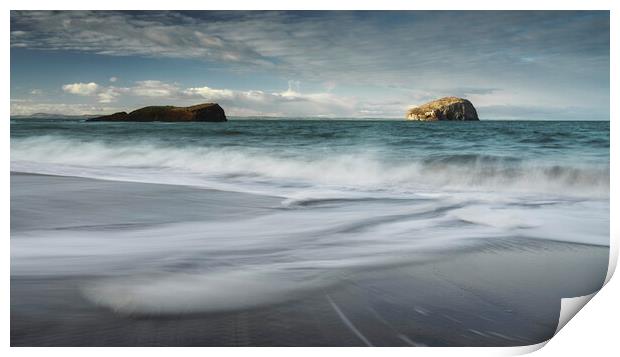Bass Rock from Seacliff Beach Print by Anthony McGeever