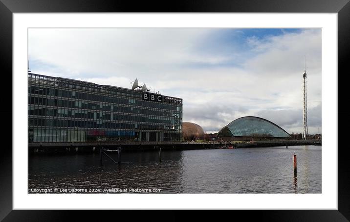 Glasgow Science Centre and BBC Scotland Framed Mounted Print by Lee Osborne