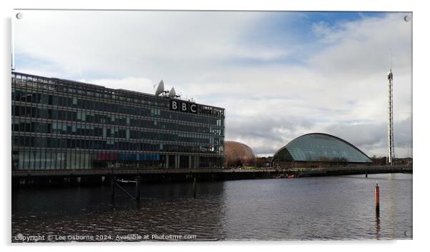 Glasgow Science Centre and BBC Scotland Acrylic by Lee Osborne