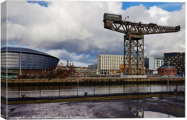 Glasgow - Hydro and Finnieston Crane Canvas Print by Lee Osborne