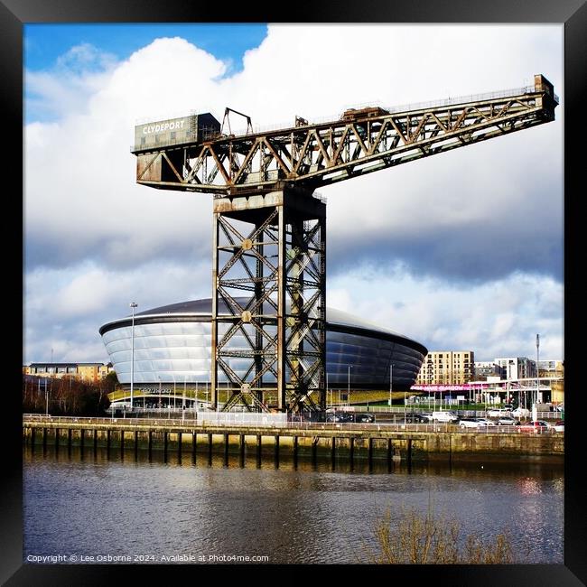 Glasgow - Hydro and Finnieston Crane  Framed Print by Lee Osborne