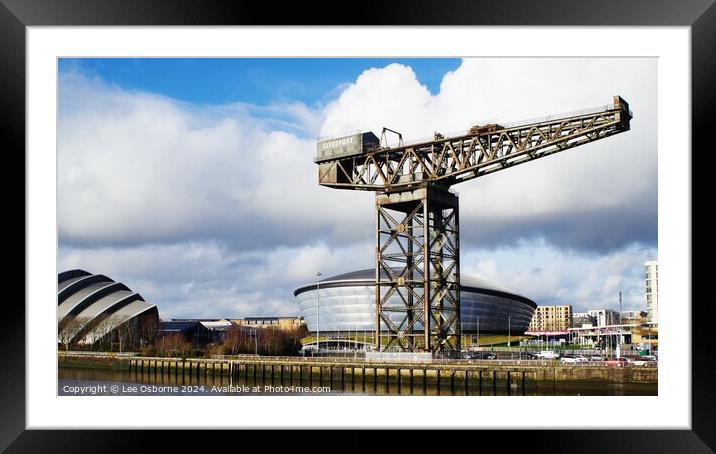 SEC, Hydro and Finnieston Crane, Glasgow Framed Mounted Print by Lee Osborne