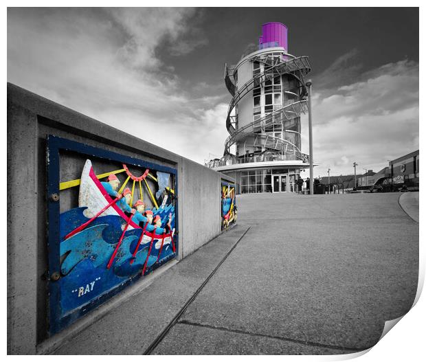 Redcar Seafront  Print by Alison Chambers