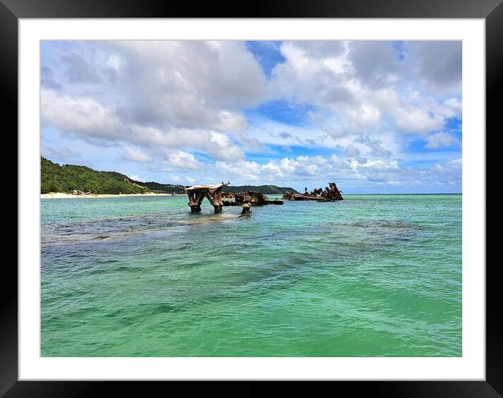 Moreton Island Shipwrecks   Framed Mounted Print by Carmen Goulden