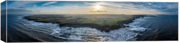 Souter Lighthouse Panorama Canvas Print by Apollo Aerial Photography