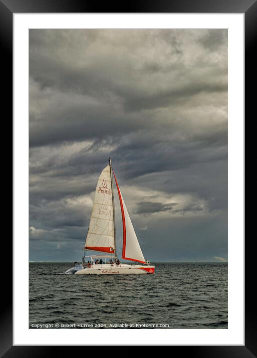Sailing in Mauritius Framed Mounted Print by Gilbert Hurree