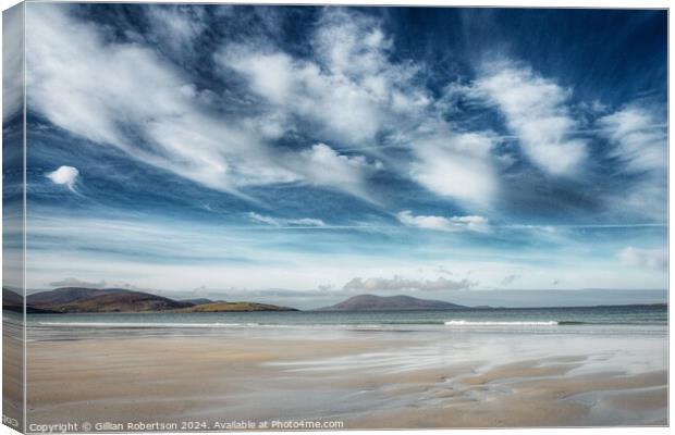 Luskentyre Beach and Sands Canvas Print by Gillian Robertson
