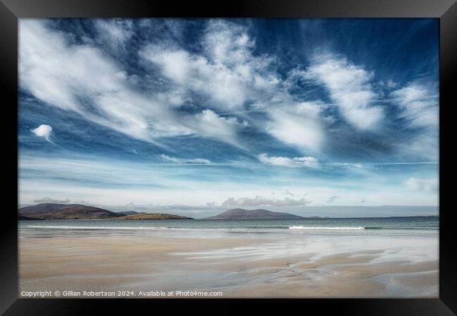 Luskentyre Beach and Sands Framed Print by Gillian Robertson