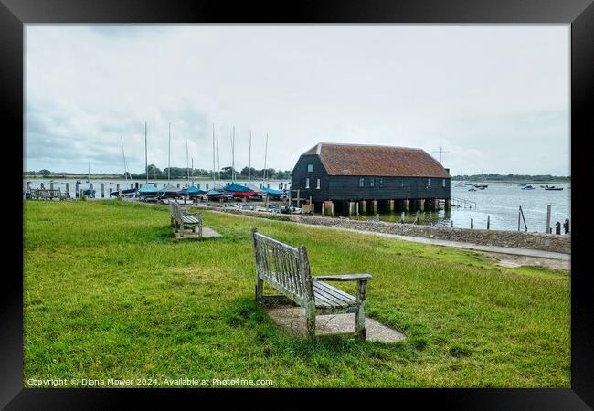 Bosham Quay and old Boat House   Framed Print by Diana Mower