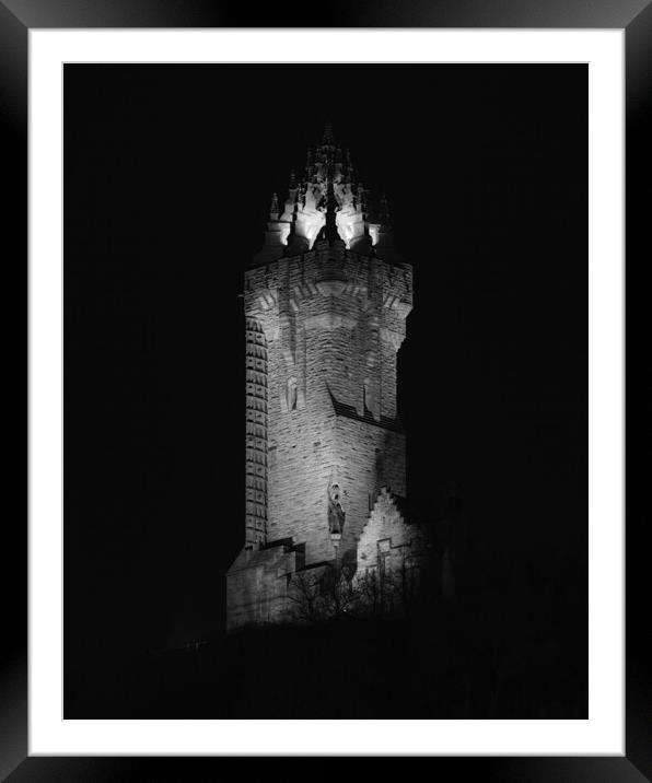 The Wallace Monument at Night  Framed Mounted Print by Anthony McGeever