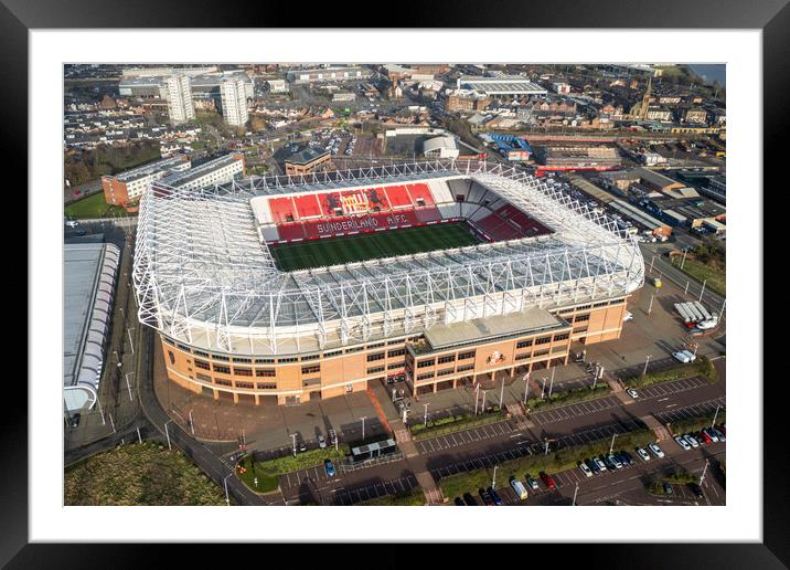 Stadium of Light Sunderland AFC Framed Mounted Print by Apollo Aerial Photography