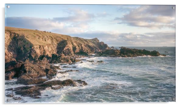 Lizard Peninsula Cliffs Acrylic by Matthew Grey