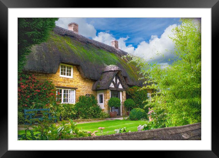 Beautiful Thatched Cottage Framed Mounted Print by Alison Chambers
