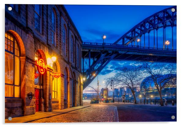 Hard Rock Cafe Newcastle Quayside Acrylic by Tim Hill