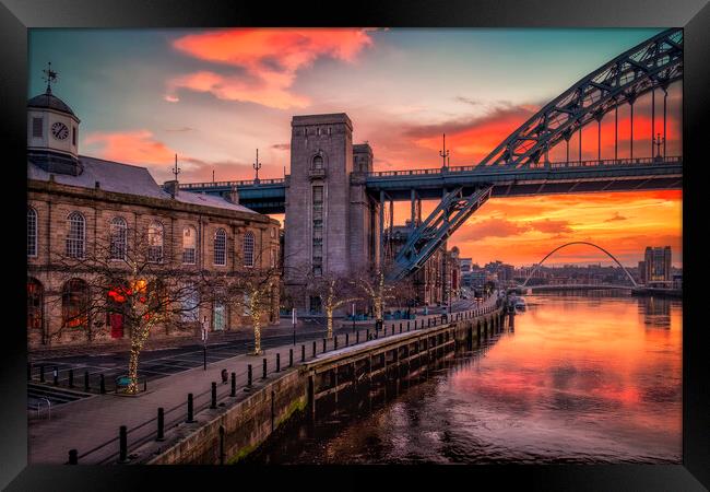 Newcastle Sunrise Framed Print by Tim Hill