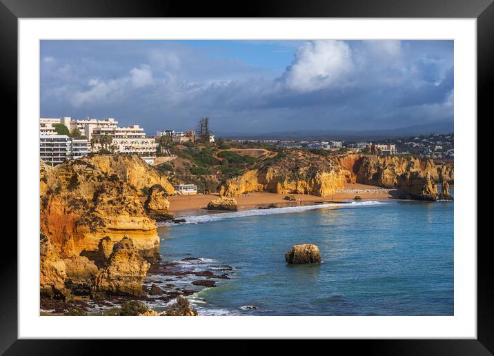Algarve Coastline In Lagos, Portugal Framed Mounted Print by Artur Bogacki