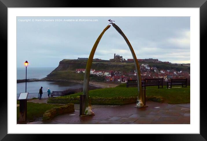 Whitby Whale jaw bone arch Framed Mounted Print by Mark Chesters